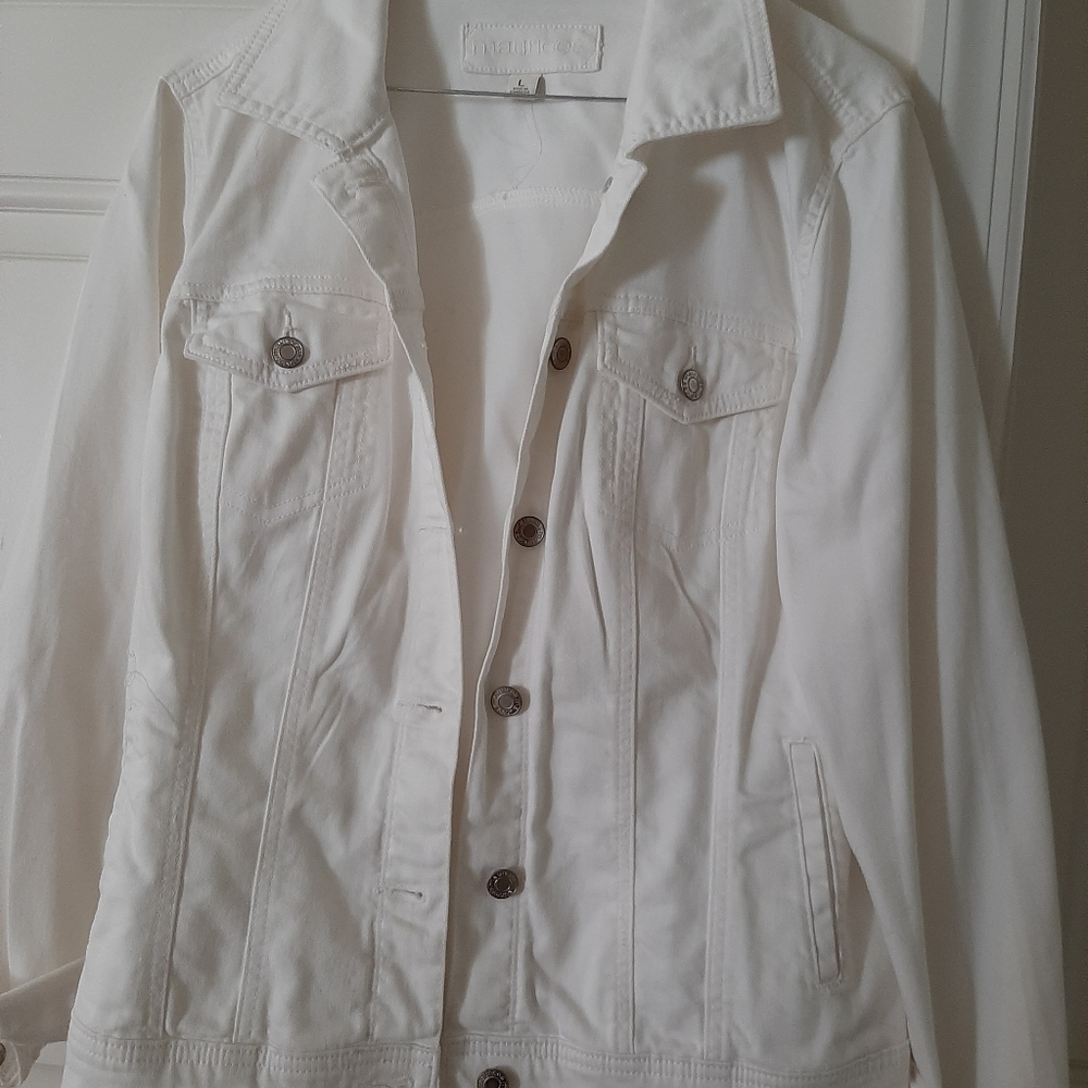 Maurice's White Jean Jacket Only worn twice